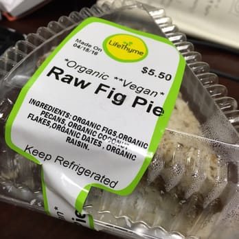 LifeThyme - Raw fig pie - Health Markets Near Me - New York, New York