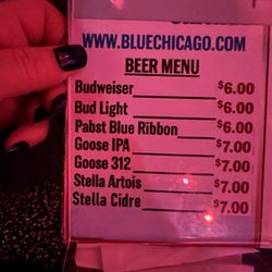 Blue Chicago - Menu 7/28/24