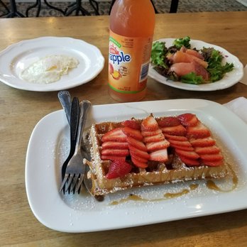 Maison B Cafe - Fried egg, fruit waffle, and smoked salmon - Belgian Near Me - New Haven, Connecticut Maison B Cafe - Fried egg, fruit waffle, and smoked salmon - Belgian Near Me - New Haven, Connecticut