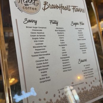 Braveheart Coffee - Flavors - Coffee & Tea Near Me - Lewiston, Idaho