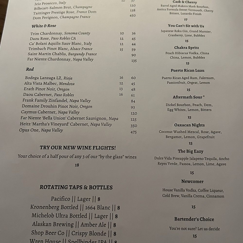 Aftermath Kitchen & Bar - Drink menu - New American Near Me - Phoenix, Arizona Aftermath Kitchen & Bar - Drink menu - New American Near Me - Phoenix, Arizona
