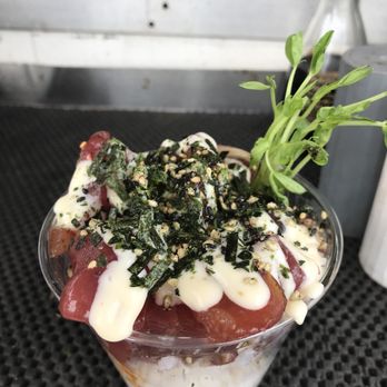 Like Poke - Ahi Shoyu Ginger Hurricane Poke Cup - Food Trucks Near Me - Kahului, Hawaii Like Poke - Ahi Shoyu Ginger Hurricane Poke Cup - Food Trucks Near Me - Kahului, Hawaii