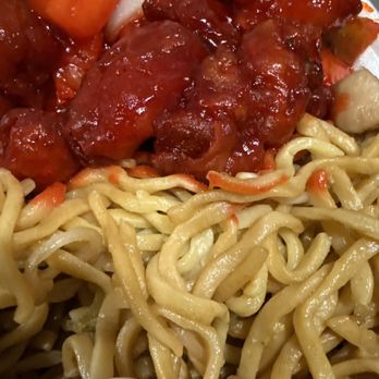 Lucky Wok - Sweet & Sour Pork with Chowmein Delicious. - Chinese Near Me - Sacramento, California Lucky Wok - Sweet & Sour Pork with Chowmein Delicious. - Chinese Near Me - Sacramento, California
