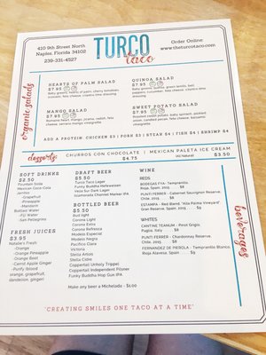 Menu photo 8 Turco Taco Naples, FL