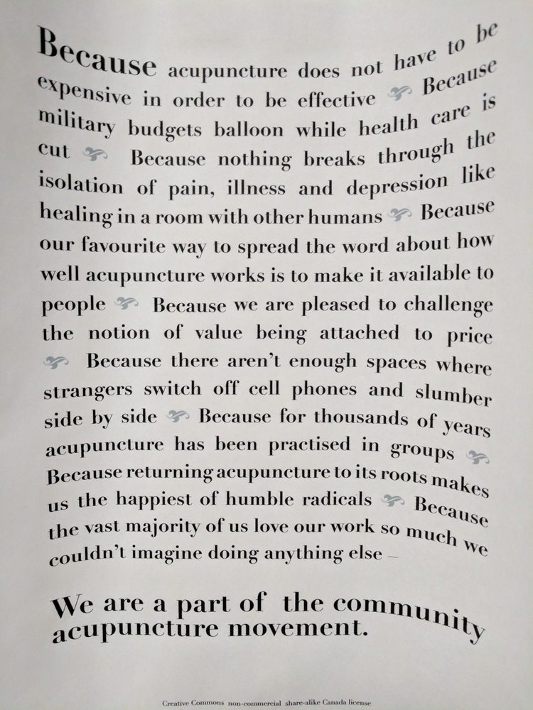 VANCOUVER COMMUNITY ACUPUNCTURE Updated October 2024 5500 NE 109th