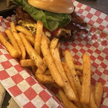MAD LOVE eat + drink - Bacon Cheeseburger with fries - Burgers Near Me - Madison, Indiana MAD LOVE eat + drink - Bacon Cheeseburger with fries - Burgers Near Me - Madison, Indiana