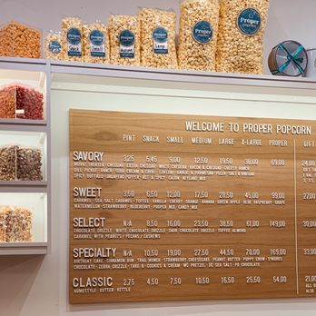 Proper Popcorn - menu and sizes - Popcorn Shops Near Me - Knoxville, Tennessee Proper Popcorn - menu and sizes - Popcorn Shops Near Me - Knoxville, Tennessee