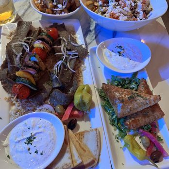 Greek Bistro - Lemon potatoes, Dante's loaded fries, gyro plate and spanakopita - Greek Near Me - Glendale, California Greek Bistro - Lemon potatoes, Dante's loaded fries, gyro plate and spanakopita - Greek Near Me - Glendale, California
