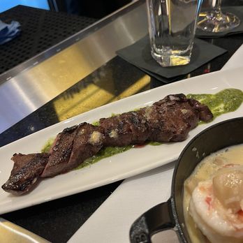 The Capital Grille - Sliced Dry Aged NY Strip Steak Frites with Aji Verde- HH - Wine Bars Near Me - Lone Tree, Colorado