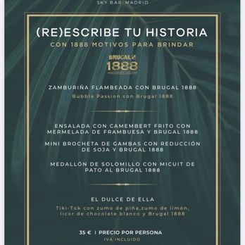 Ella Sky Bar - The set menu - Restaurants Near Me - Madrid, M