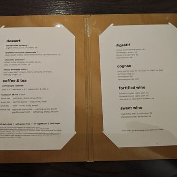 Gordon Ramsay Hell's Kitchen - Dessert Menu - New American Near Me - Miami, Florida