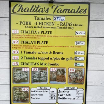 Chalita’s Tamales - Menu - Street Vendors Near Me - Vancouver, Washington Chalita’s Tamales - Menu - Street Vendors Near Me - Vancouver, Washington