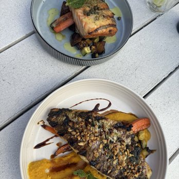 Poseidon - My wife had the Greek salmon and I had the red snapper. Both were delicious! - Greek Near Me - Miami Beach, Florida Poseidon - My wife had the Greek salmon and I had the red snapper. Both were delicious! - Greek Near Me - Miami Beach, Florida