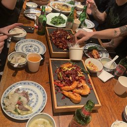 Ma-La Prawns (With Bones) Pea Shoots Hot Spicy Pork Kidney Ma-La Prawns (With Bones) Pea Shoots Hot Spicy Pork Kidney