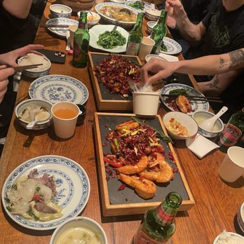 Mountain House - Ma-La Prawns (With Bones) Pea Shoots Hot Spicy Pork Kidney - Szechuan Near Me - Queens, New York