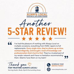 Always Local Heating & Air Conditioning - Take a look at what our customers are saving on Google!