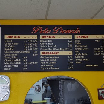 Polo Donuts - the menu and prices of the donuts - Donuts Near Me - Grand Prairie, Texas Polo Donuts - the menu and prices of the donuts - Donuts Near Me - Grand Prairie, Texas
