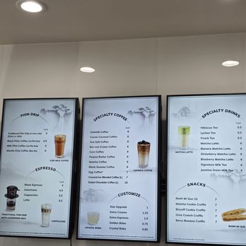 Trung Nguyen E-Coffee - Menu as of Aug 2025 - Coffee & Tea Near Me - Carrollton, Texas Trung Nguyen E-Coffee - Menu as of Aug 2025 - Coffee & Tea Near Me - Carrollton, Texas
