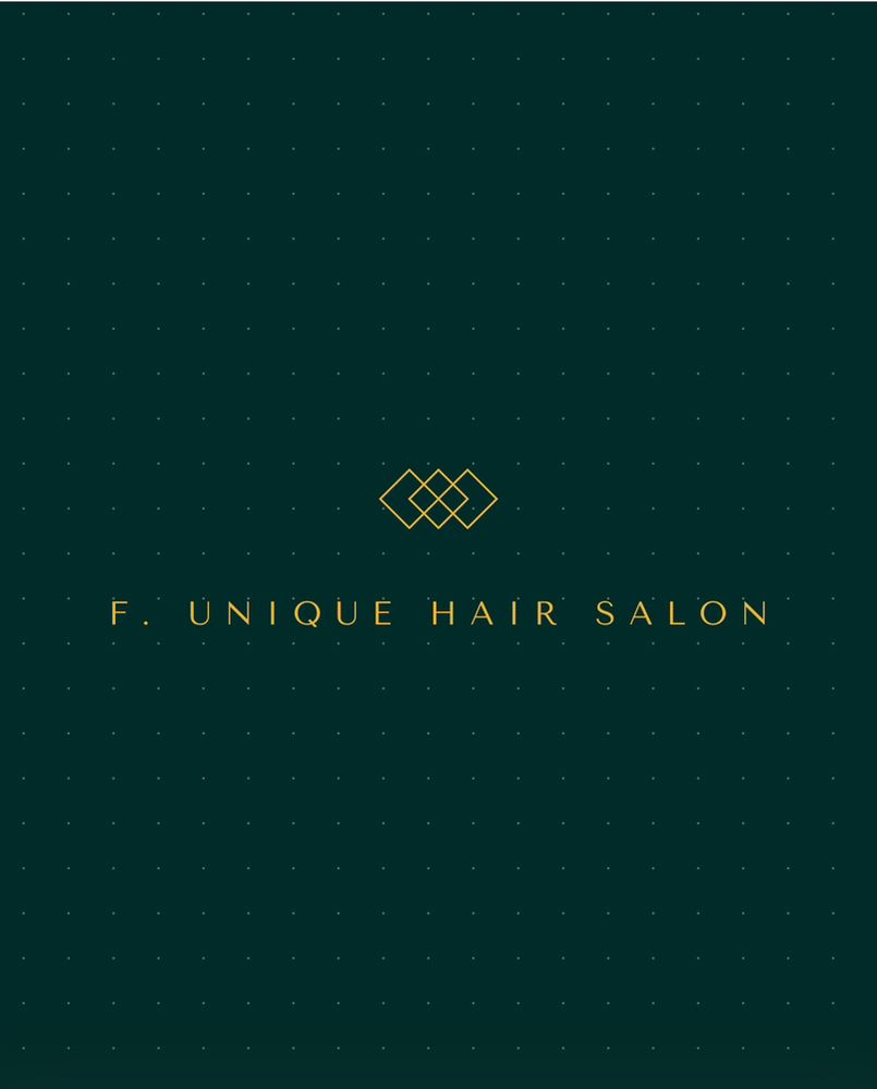 F Unique Hair Salon Logo