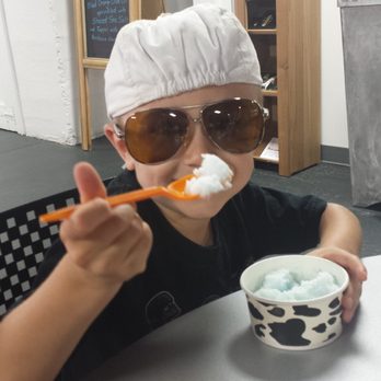 Chill Ice Cream - This little dude loved it, too!! Excellent ice cream and decor!! - Ice Cream & Frozen Yogurt Near Me - Akron, Ohio