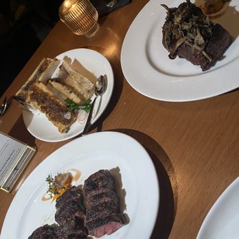 The Arthur J - Steak sampler and filet mignon with mushrooms - Steakhouses Near Me - Manhattan Beach, California
