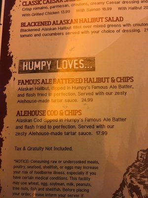 Menu photo 1 Humpy's Great Alaskan Alehouse Anchorage, AK