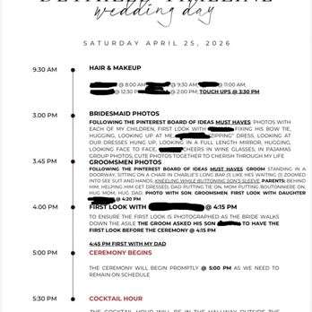 Pearl Sunset Events - We went to great lengths to clearly outline every detail, and every hired vendor was provided a copy well in advance. - Wedding Planning Near Me - Cibolo, Texas