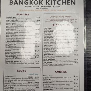 Bangkok Kitchen - Menu - Thai Near Me - Santa Ana, California