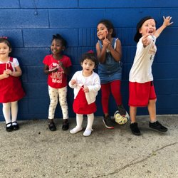 Little Minds Learning Center - Candy cane day for spirit week at Little Minds Learning Center.