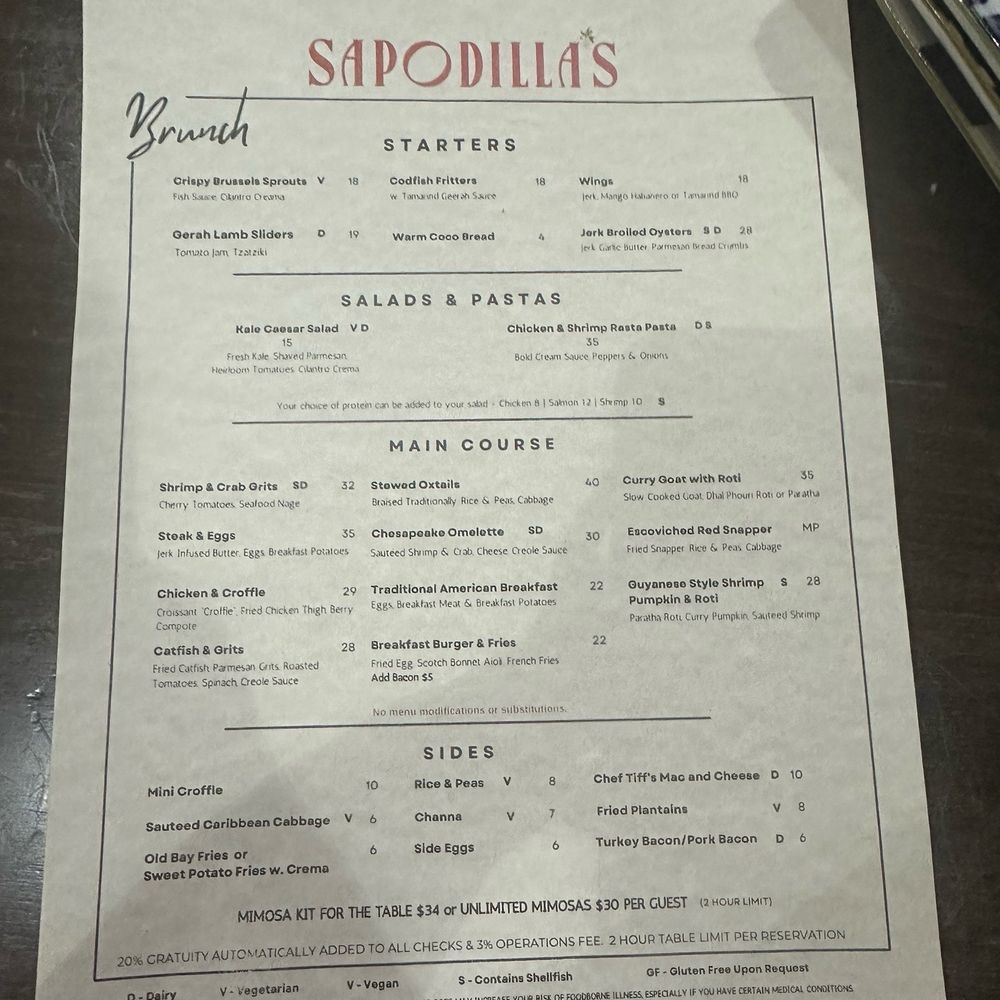 Sapodilla’s - Brunch menu - Caribbean Near Me - Washington, DC, District of Columbia Sapodilla’s - Brunch menu - Caribbean Near Me - Washington, DC, District of Columbia