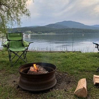 Winona Beach Resort - Fire pit and view from our site. - Resorts Near Me - Valley, Washington Winona Beach Resort - Fire pit and view from our site. - Resorts Near Me - Valley, Washington