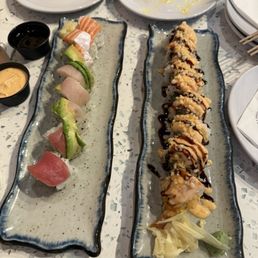 Rainbow Roll & Double Shrimp Tempura Rainbow Roll & Double Shrimp Tempura
