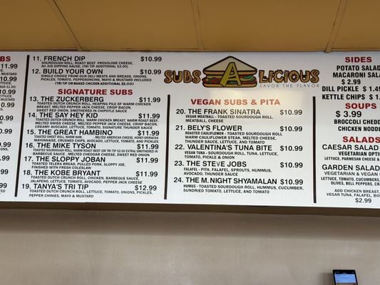 Menu photo 1 Subs A Licious San Jose, CA