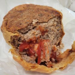 Kasha knish! Ketchup added.