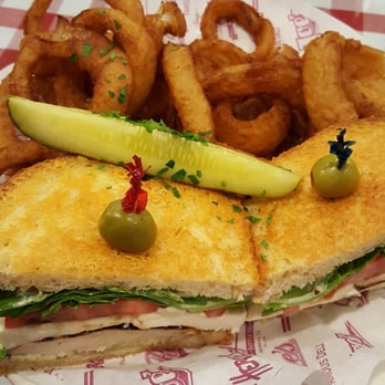 Heroes - Martini Chicken Sandwich, Onion Rings - American Near Me - Riverside, California Heroes - Martini Chicken Sandwich, Onion Rings - American Near Me - Riverside, California