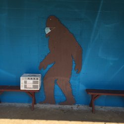 Bigfoot Flea Market - They display several bigfoot statues and cut-outs!