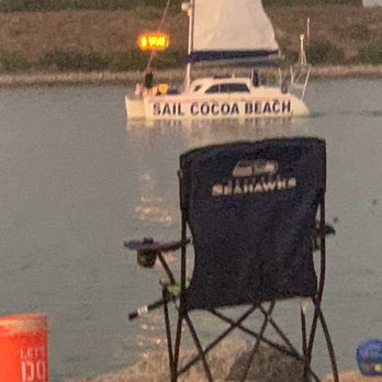 Jetty Park Campground - Our attempt at some sunset fishing. #Seahawks all over. - Campgrounds Near Me - Cape Canaveral, Florida Jetty Park Campground - Our attempt at some sunset fishing. #Seahawks all over. - Campgrounds Near Me - Cape Canaveral, Florida