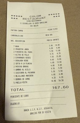 Menu photo 5 Colom Barcelona, B Menu photo 5 Colom Barcelona, B