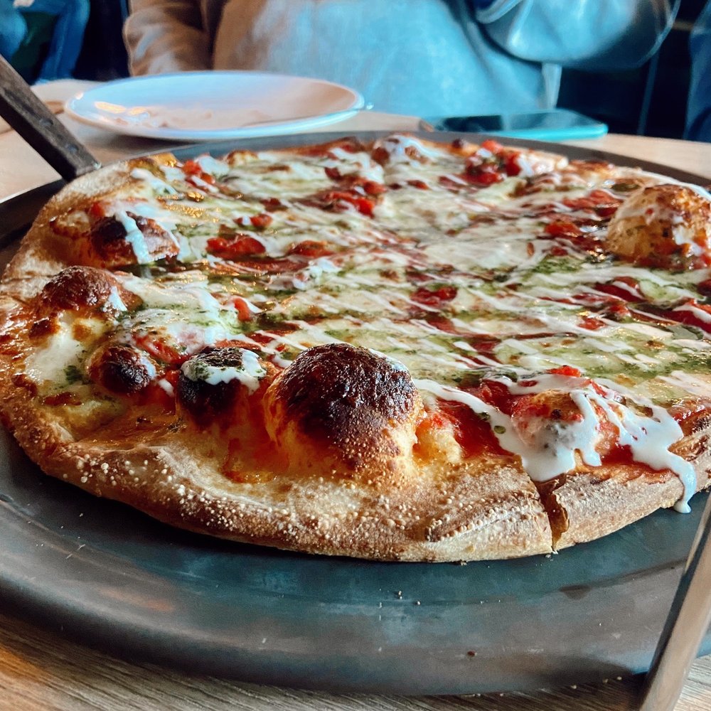 Two Cities Pizza - Margherita Pizza (NY Style) - Just WOW! - Pizza Near Me - Suwanee, Georgia Two Cities Pizza - Margherita Pizza (NY Style) - Just WOW! - Pizza Near Me - Suwanee, Georgia