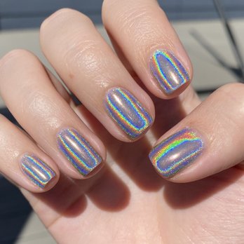 UT Nails & Spa - Gel manicure - Silver chrome - Nail Salons Near Me - San Diego, California UT Nails & Spa - Gel manicure - Silver chrome - Nail Salons Near Me - San Diego, California