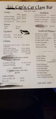 Menu photo 3 Cap'n Cats Clam Bar & Tavern Thorofare, NJ