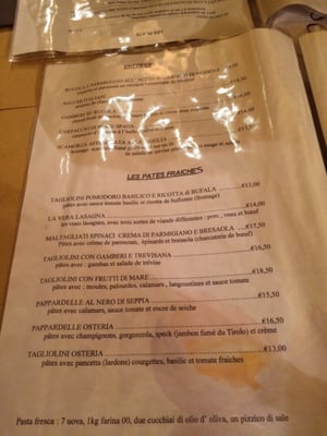 Menu photo 6 L'Osteria dell'Anima Paris 11, 75 Menu photo 6 L'Osteria dell'Anima Paris 11, 75
