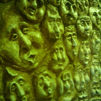 Real de Oaxaca - Faces on entrance wall Oaxacan restaurant at Plaza Mexico. This is what my face looked liked after my meal. - Mexican Near Me - Lynwood, California Real de Oaxaca - Faces on entrance wall Oaxacan restaurant at Plaza Mexico. This is what my face looked liked after my meal. - Mexican Near Me - Lynwood, California