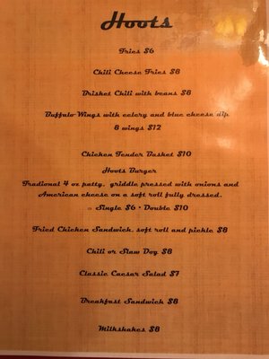 Menu photo 1 Hoot's Bar and Grill Snowshoe, WV Menu photo 1 Hoot's Bar and Grill Snowshoe, WV