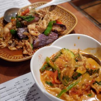 Thai Spice - 34. Pad Ma-Kur and Chicken red curry! - Thai Near Me - Pinole, California Thai Spice - 34. Pad Ma-Kur and Chicken red curry! - Thai Near Me - Pinole, California