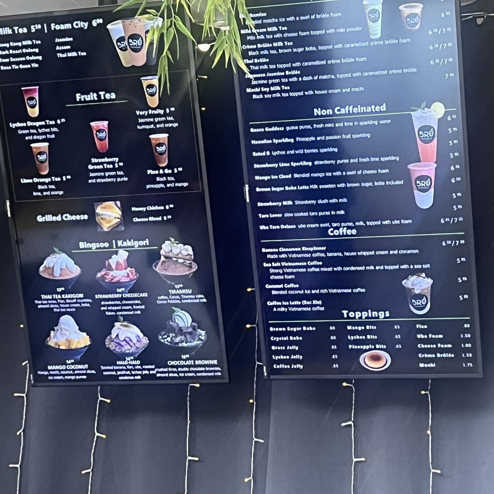 Bru Tea Cafe - Menu - Bubble Tea Near Me - Elk Grove, California Bru Tea Cafe - Menu - Bubble Tea Near Me - Elk Grove, California