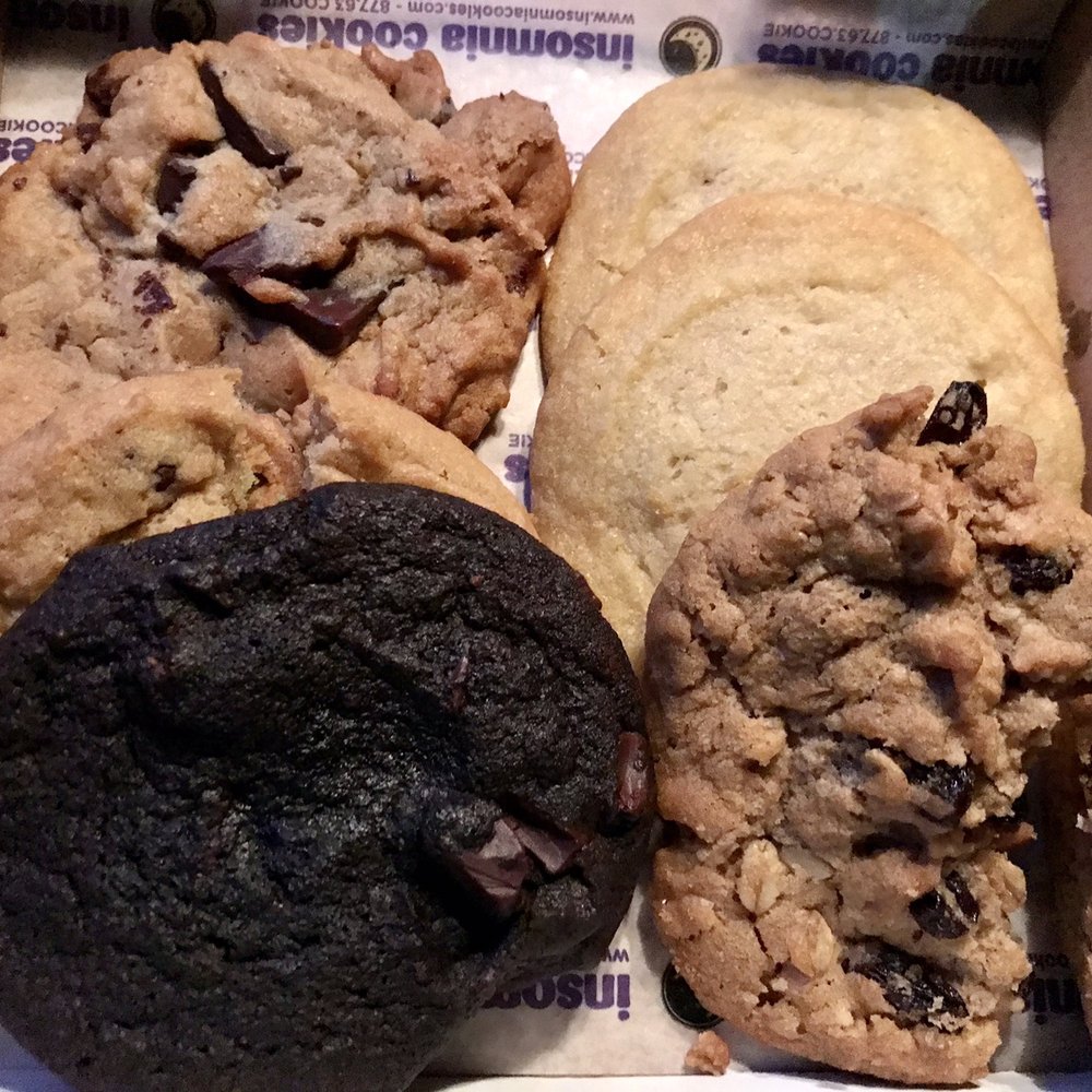 Insomnia Cookies - Chocolate Chunk, Classic with M&M's, Double Chocolate Chunk, Sugar & Oatmeal Raisin - Soft and delicious! - Ice Cream & Frozen Yogurt Near Me - San Francisco, California Insomnia Cookies - Chocolate Chunk, Classic with M&M's, Double Chocolate Chunk, Sugar & Oatmeal Raisin - Soft and delicious! - Ice Cream & Frozen Yogurt Near Me - San Francisco, California