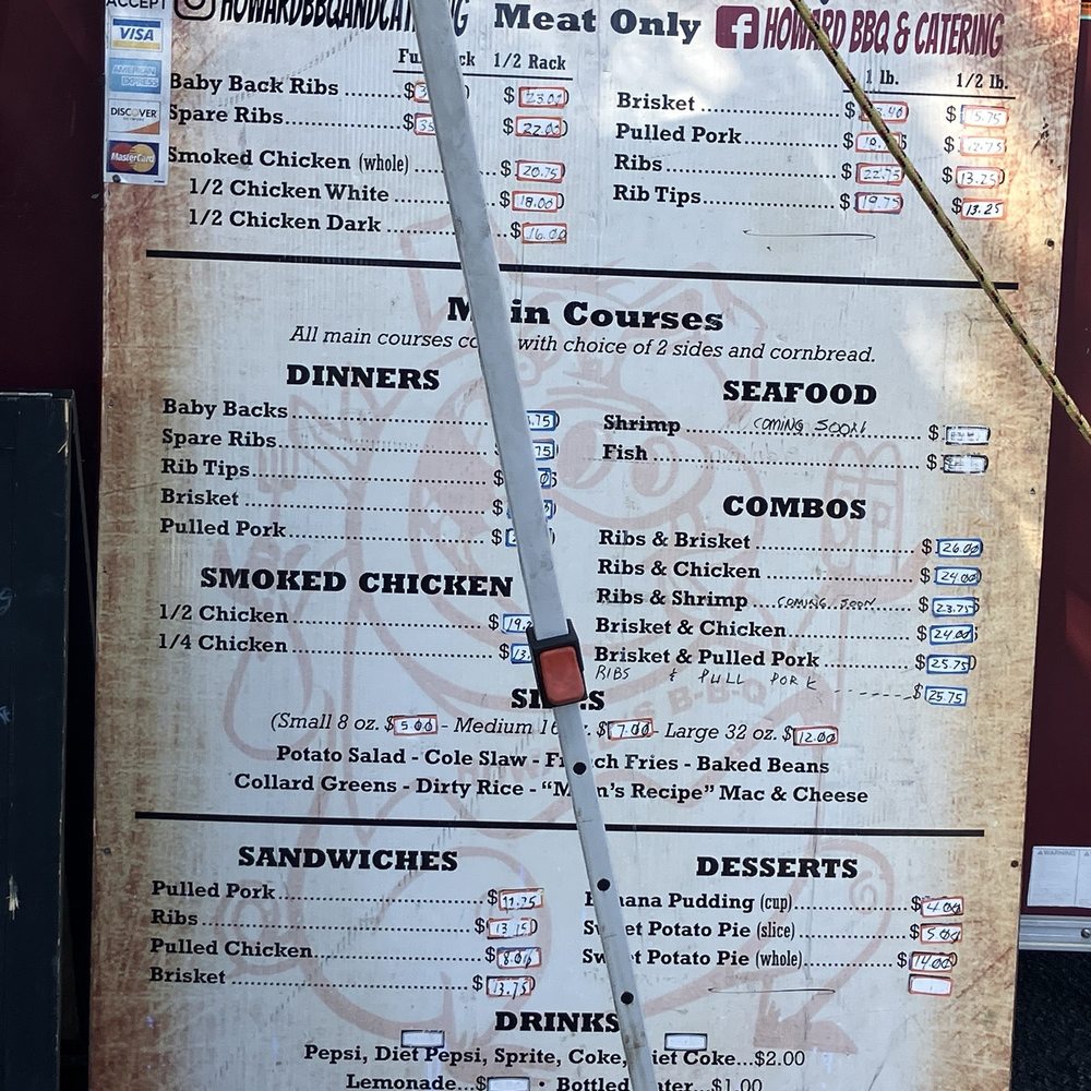 Howard's BBQ - Menu - Barbeque Near Me - Lake Worth, Florida