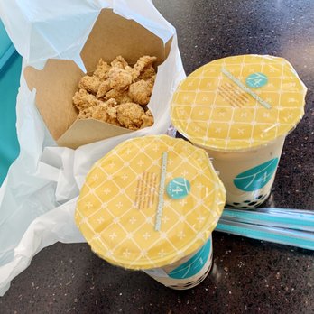 T4 Folsom - Classical Rose Milk Tea  Popcorn Chicken - Bubble Tea Near Me - Folsom, California
