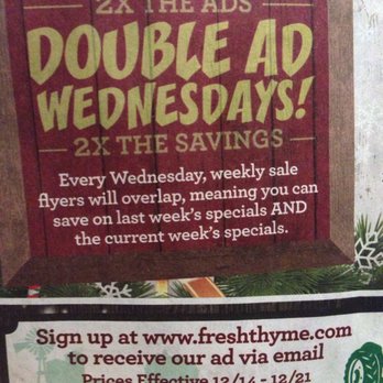 Fresh Thyme Market - Wednesday is double ad day - Farmers Market Near Me - Bloomington, Minnesota Fresh Thyme Market - Wednesday is double ad day - Farmers Market Near Me - Bloomington, Minnesota
